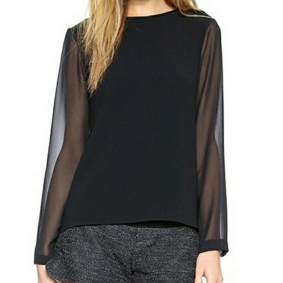 CLOSET CLOSING 7/31 rag & bone long sheer sleeves black small top - Picture 12 of 12